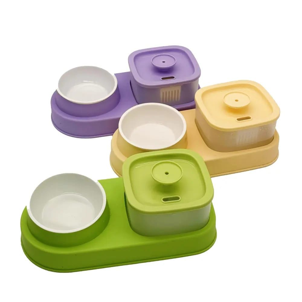 Automatic Pet Water Dispenser & Food Bowl Set