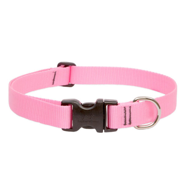 BASICS Adjustable Collar PINK 1/2Inch FOR SMALL DOGS