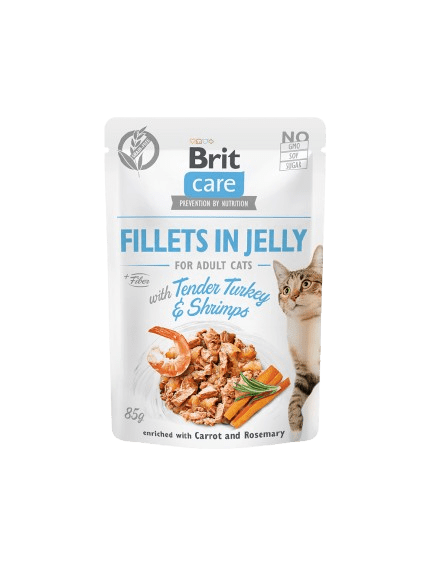 Brit Care Jelly Tender Turkey And Shrimps Cat Food
