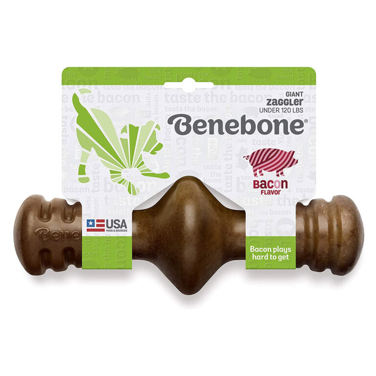 BENEBONE Zaggler Dog Chew Toy (Bacon)