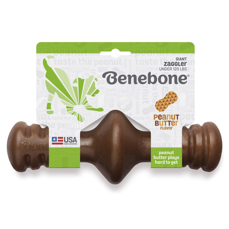 BENEBONE Zaggler Dog Chew Toy (Peanut)