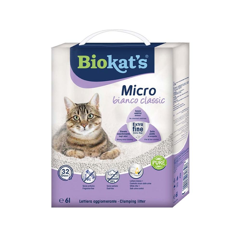 Biokats Micro Bianco Classic Cat Litter - 6 L