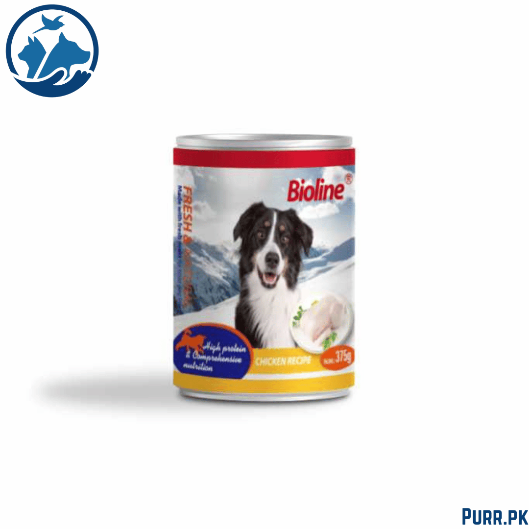 Bioline Adult Dog Wet Food Chicken Meat 375 g Canned