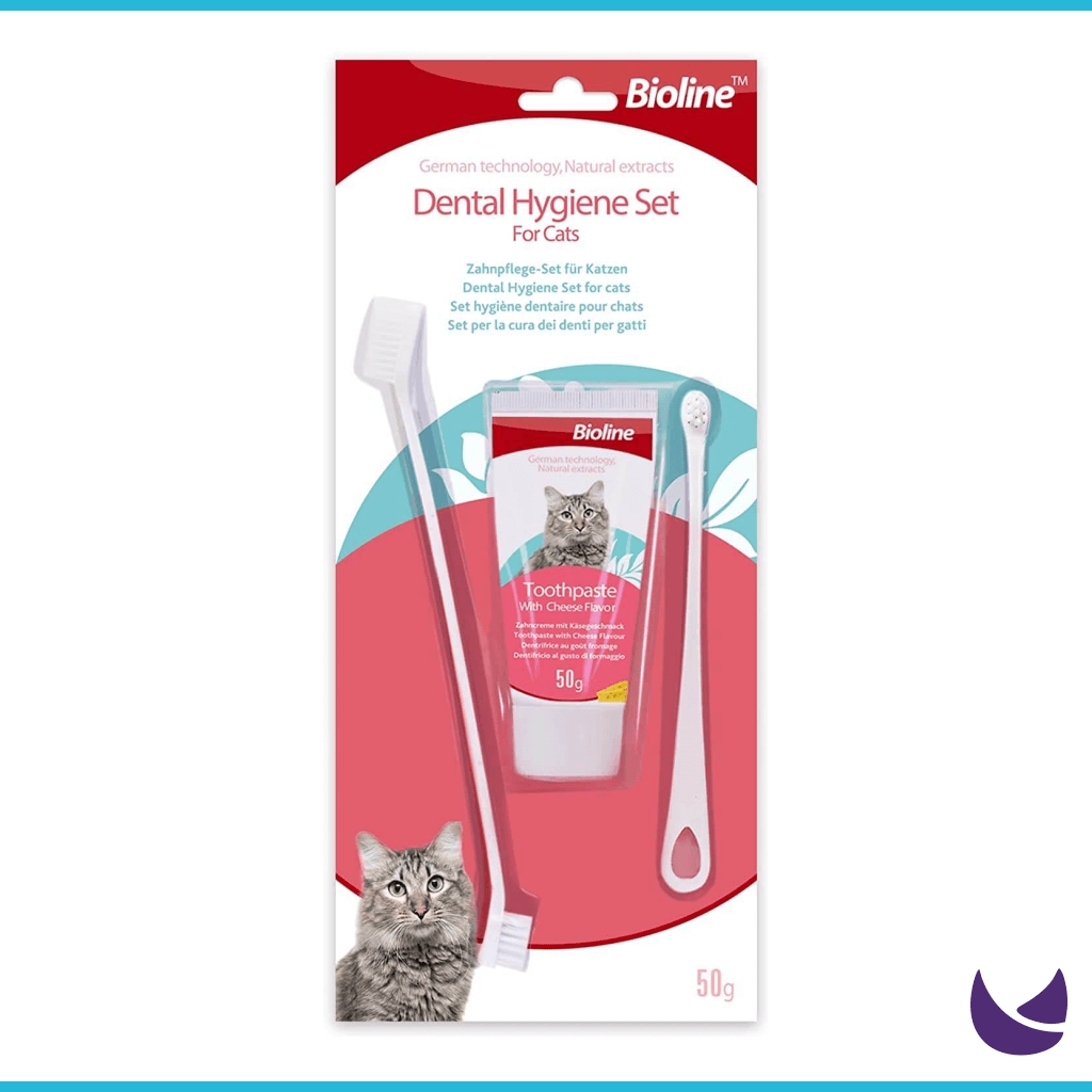 Bioline Dental Hygiene Set for Cats - Toothpaste and Toothbrush