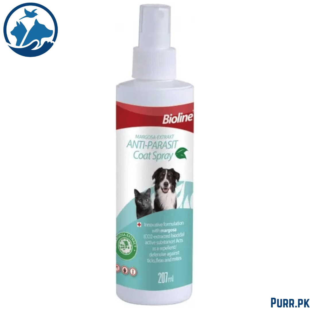 Bioline Pets Flea &amp; Tick Anti Parasite Coat Spray (Margosa) 207 ml