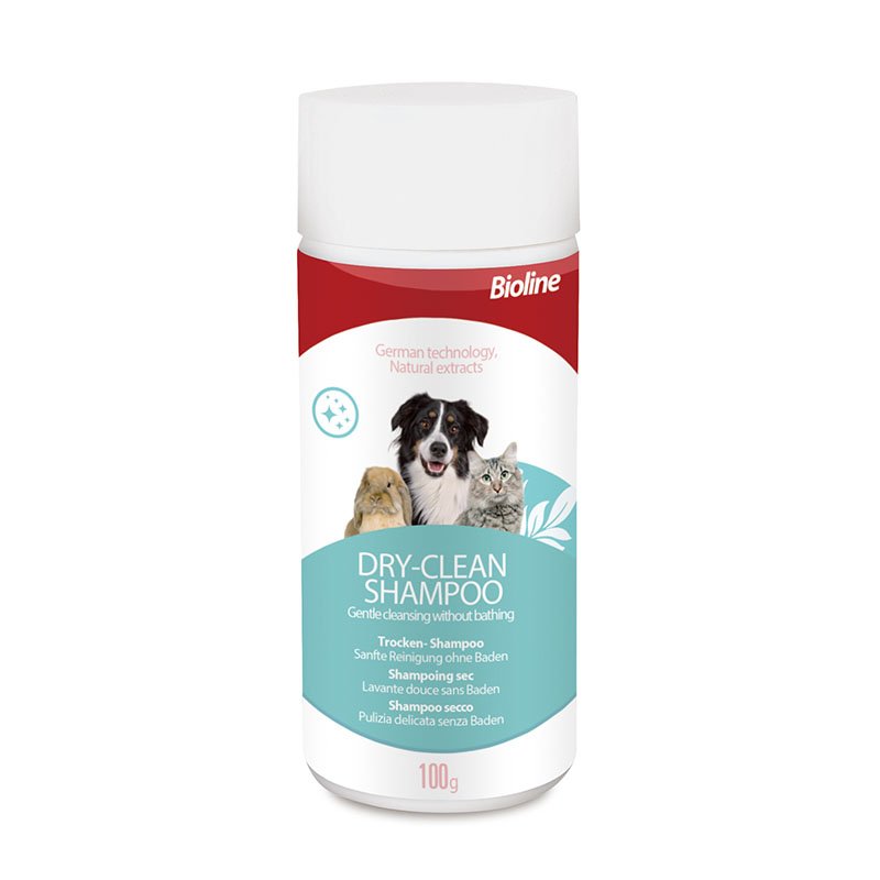 Bioline Dry Clean Shampoo for Cats and Dogs – No-Rinse Grooming 100g | Buy Online in Pakistan