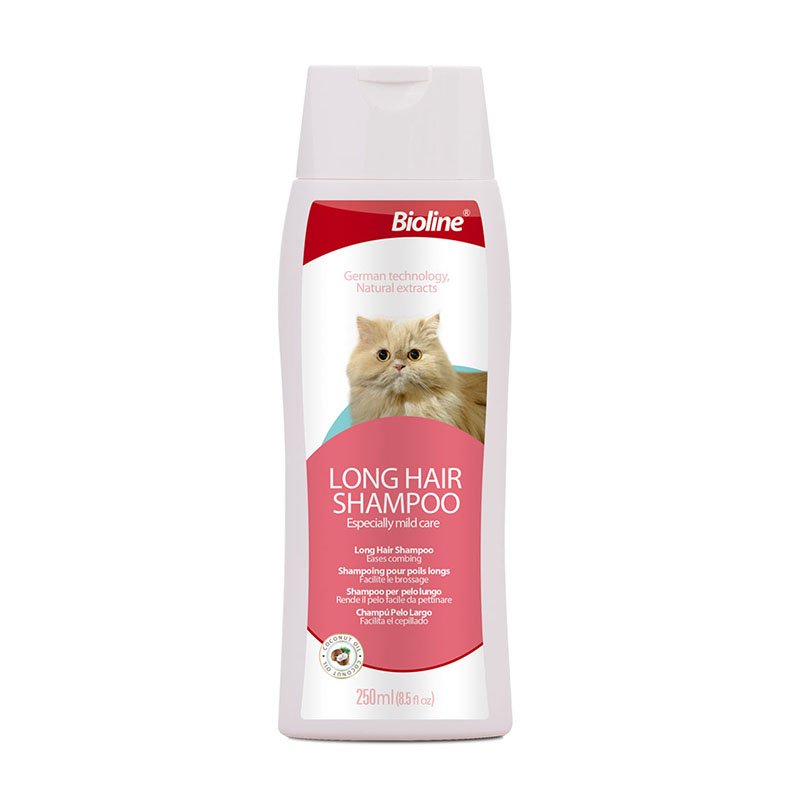 Bioline Long Hair Cat Shampoo | For Smooth & Tangle-Free Coat 250mL | Pets Grocery Store