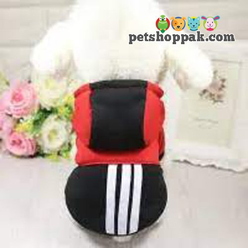 Red Strip Warm Hoodie for Pets