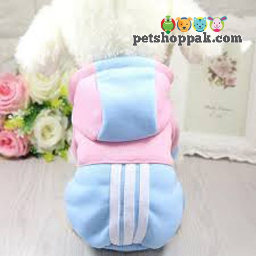 Pink Strip Warm Hoodie for Pets