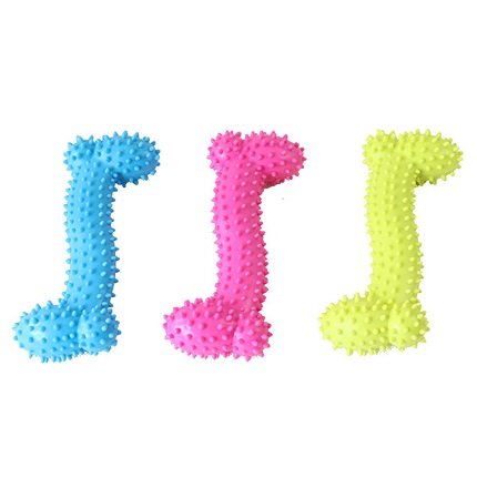 Dog Rubber Bone Shaped Teething Toy