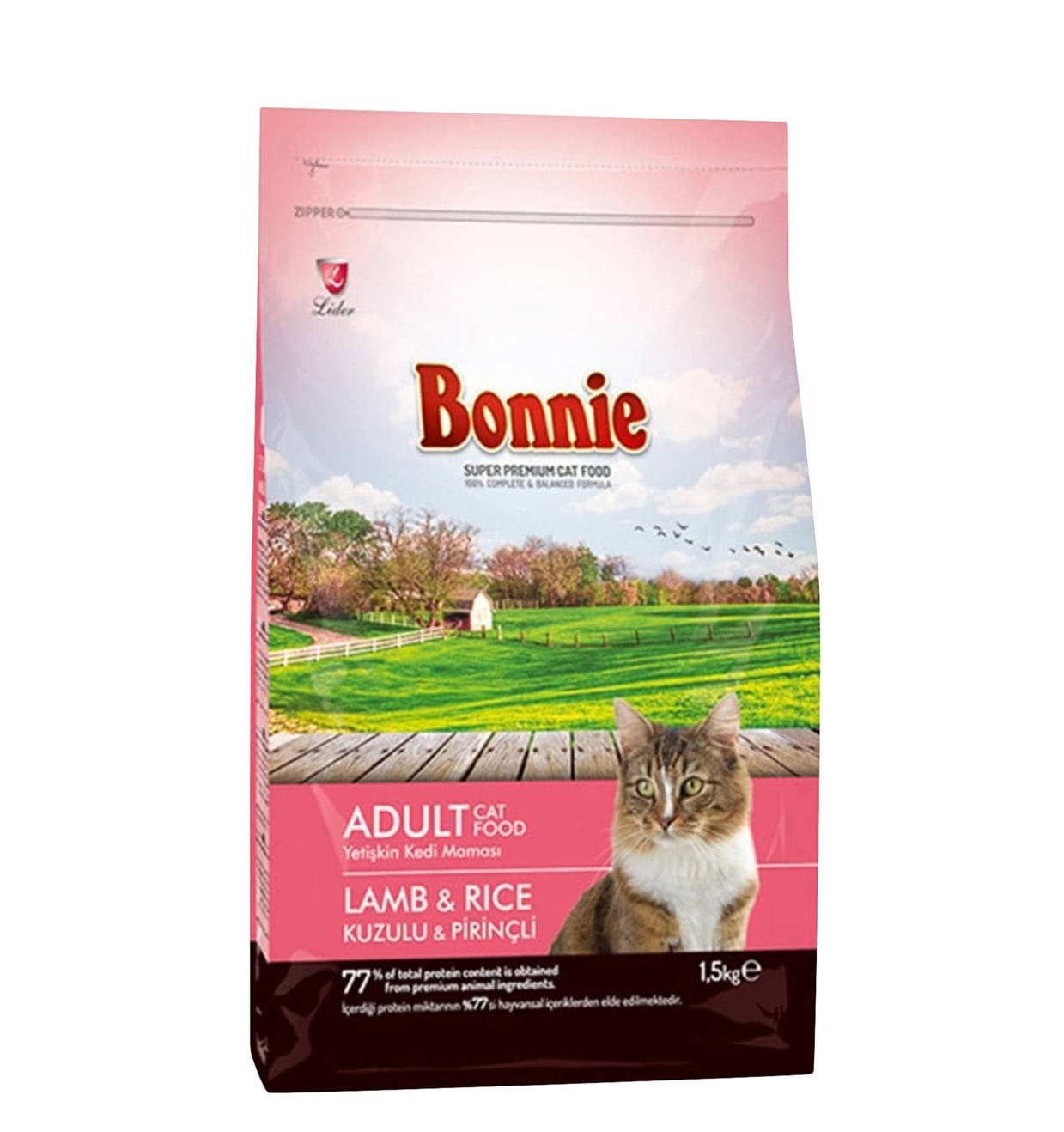 Bonnie Adult Cat Food Lamb and Rice in different Weight.