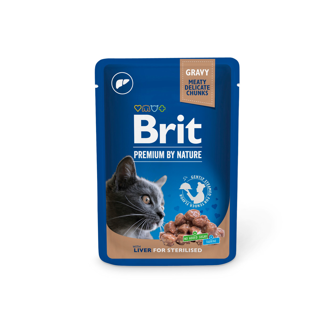 Brit premium Cat Pouch Liver in Gravy for Sterilised 100 g