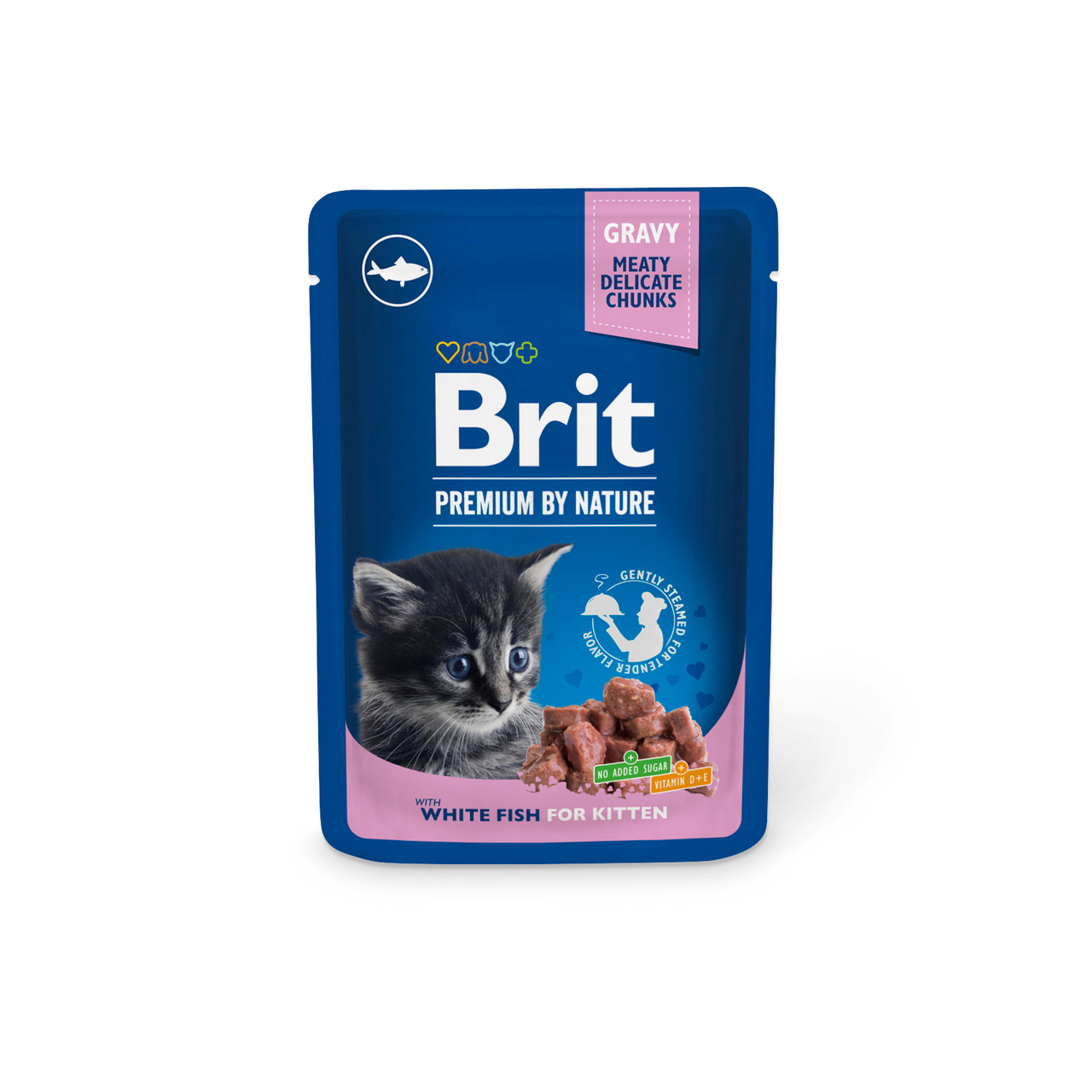 Brit premium Cat Pouch White fish for Kitten 100 g