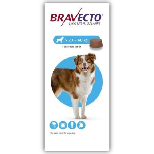 Bravecto 1000mg Chewable Tablets for Large Dogs (01 Tablet)