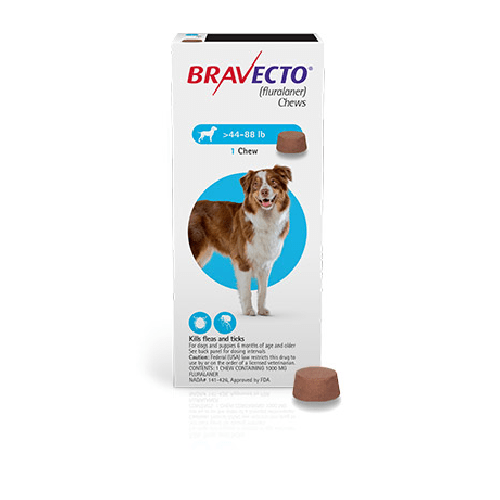 Bravecto Fluralaner ( 1 TAB BOX LESS THAN 10TAB)