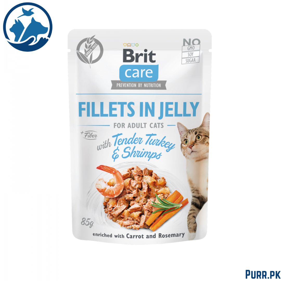 Brit Care Cat Pouch Tender Turkey &amp; Shrimps in Jelly