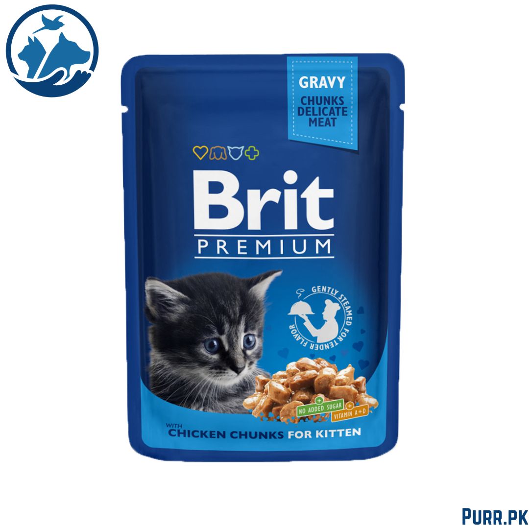 Brit Premium Cat Pouch Chicken Chunks for Kitten