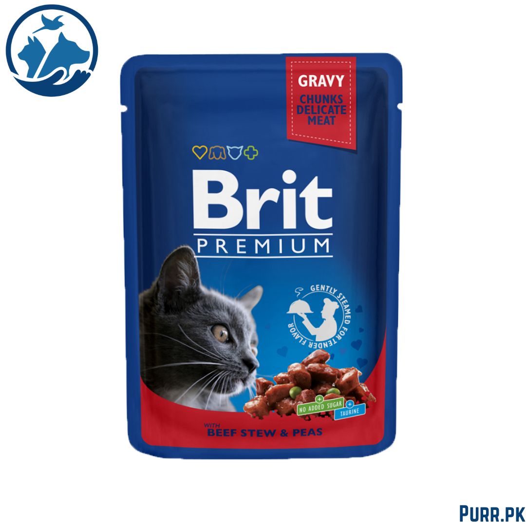 Brit Premium Cat Pouch with Beef Stew &amp; Peas
