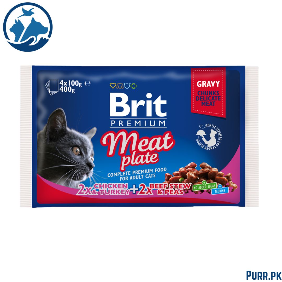Brit Premium Cat Pouches Meat Plate