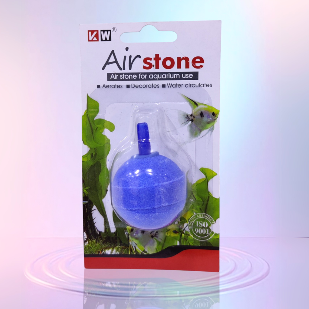 Kw Zone Aquadine Airstone Round-2.2Cm / 1.5″ -Blister Card[Size – 1.5Inch]