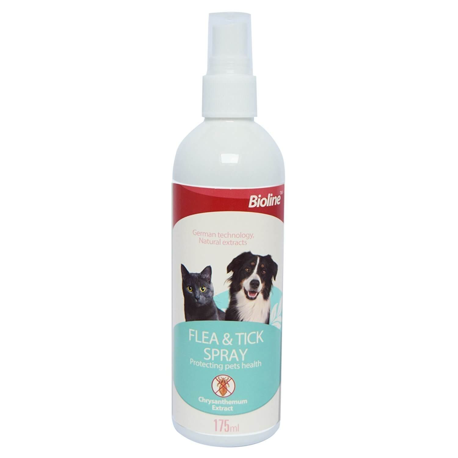 BIOLINE FLEA AND TICK SPRAY FOR CATS AND DOGS – 175 ML