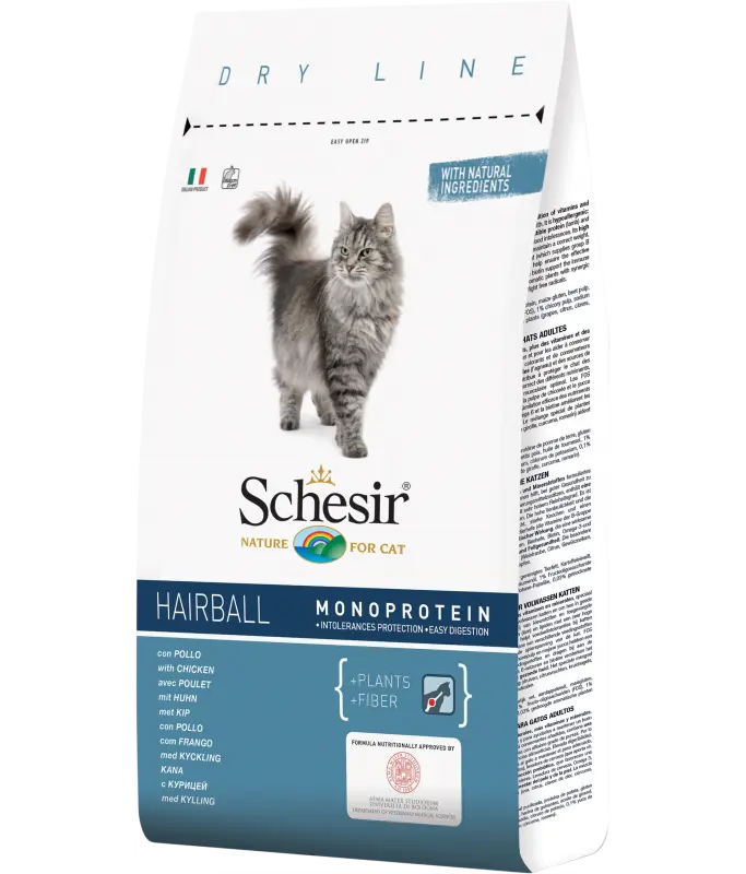 Schesir Cat Dry Food Hairball with Chicken