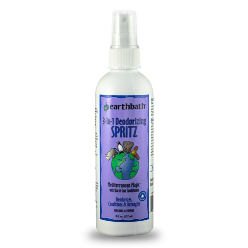 Earthbath® 3-IN-1 Deodorizing Spritz, Rosemary with Skin & Coat Conditioners, Made in USA, 8 oz pump spray