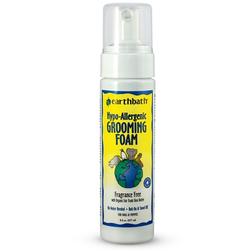 Earthbath® Waterless Grooming Foam for Dogs & Puppies, Hypo-Allergenic & Fragrance Free, Made in USA, 8 oz pump