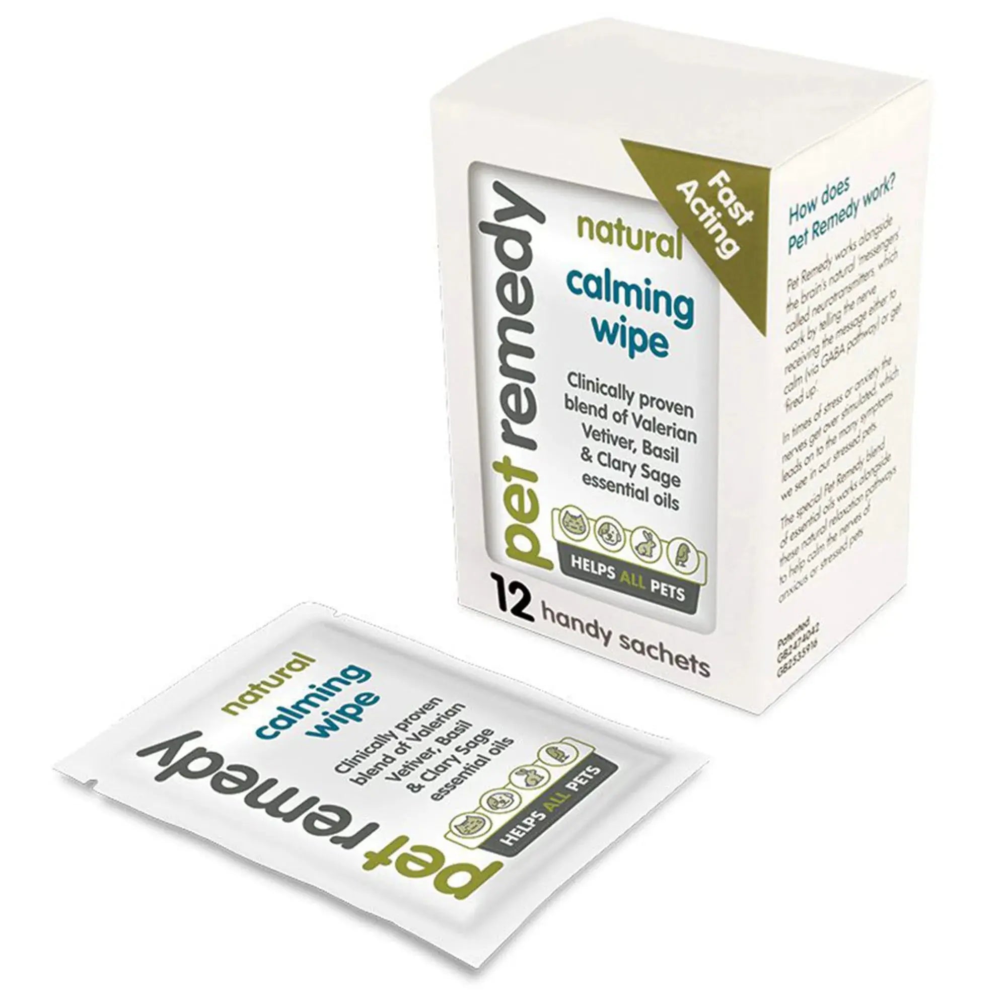 Pet Remedy Calming Wipes Sachets
