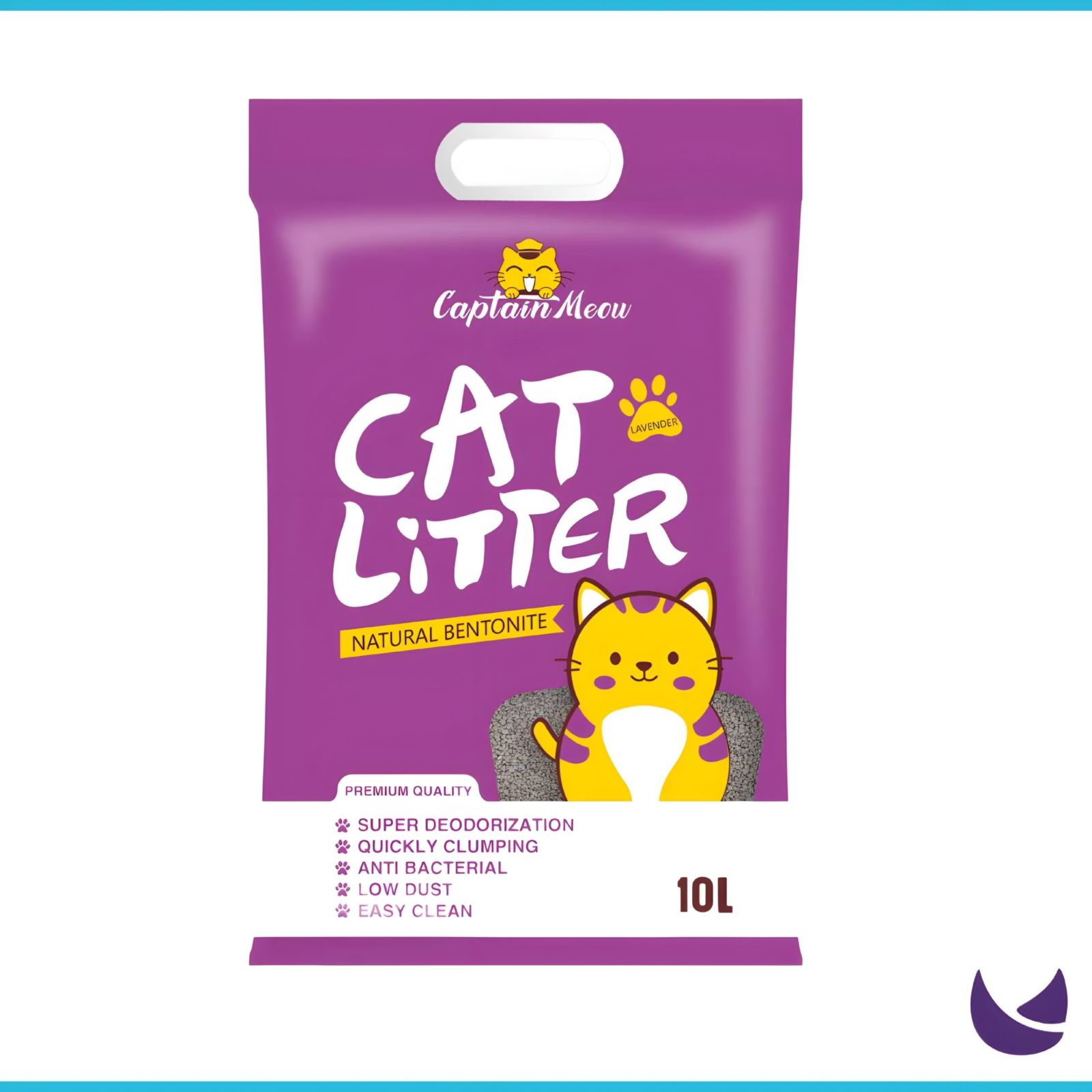 Captain Meow Premium Bentonite Cat Litter 10L