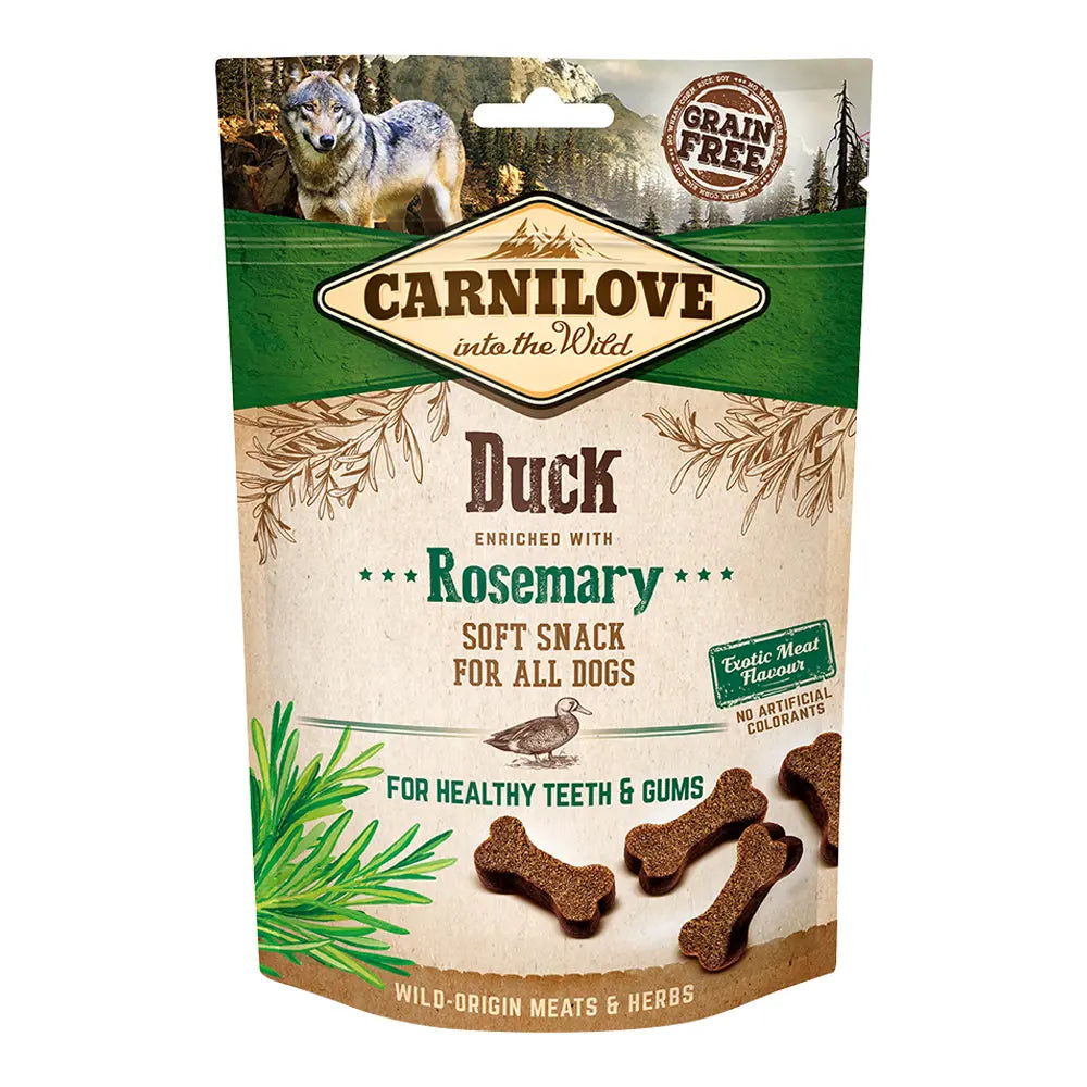 CARNILOVE DUCK ENRICHED WITH ROSEMARY SOFT SNACK FOR DOGS 200G