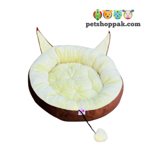 Cat Ears Pet Bed with Tail Warm