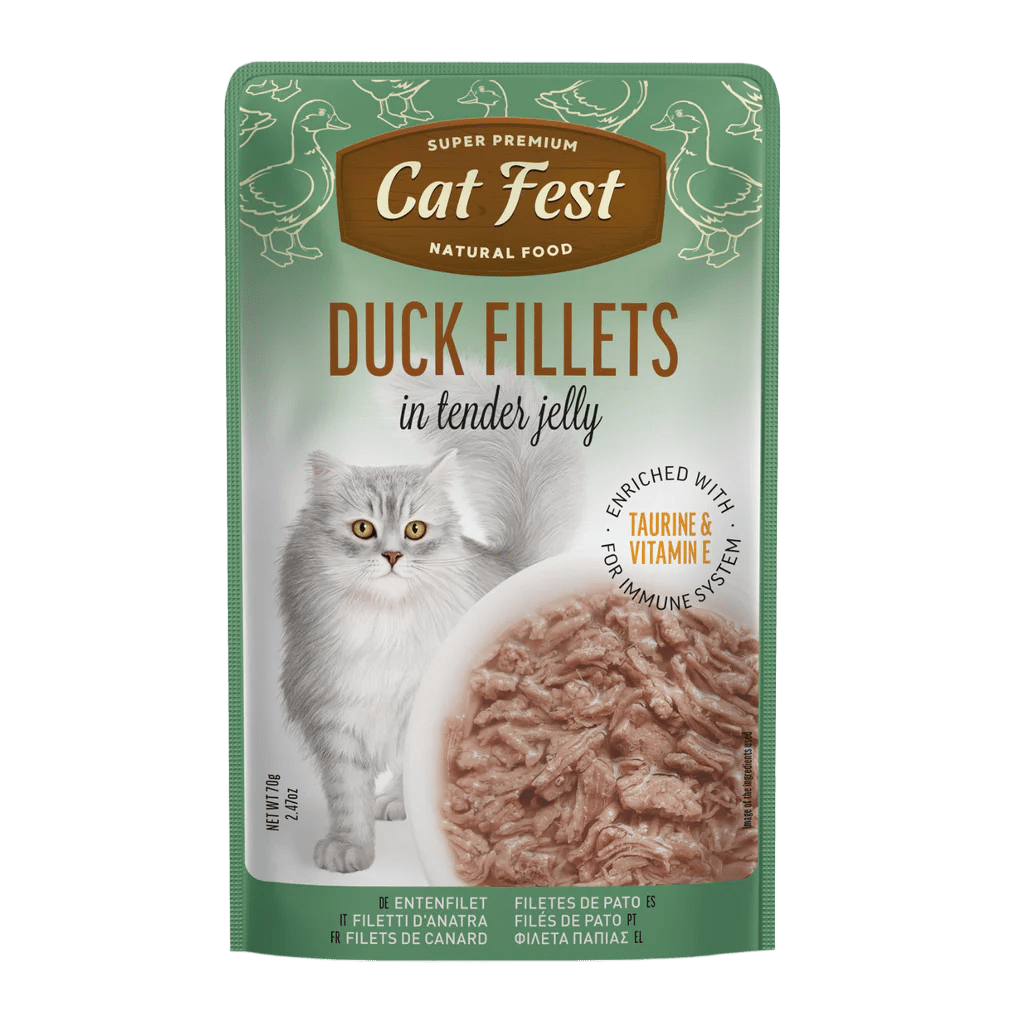 Cat Fest Duck Fillets In Tender Jelly For Cats - 12x70g