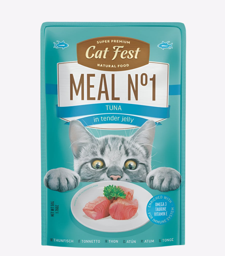 Cat Fest Meal No 1 Cat Food in Jelly-Tuna - 12x50g