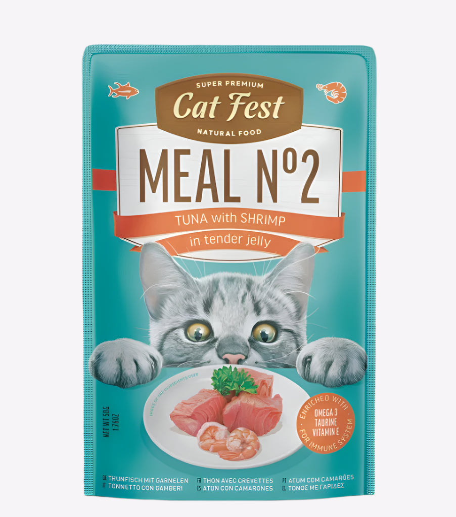 Cat Fest Meal No 2 Cat Food in Jelly-Tuna With Shrimp - 12x50g