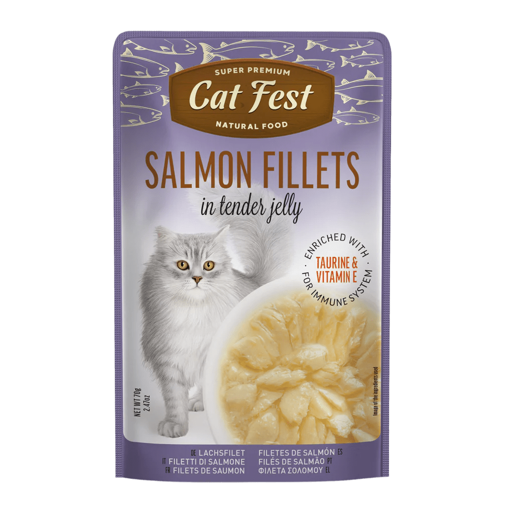 Cat Fest Salmon Fillets In Tender Jelly For Cats - 12x70g