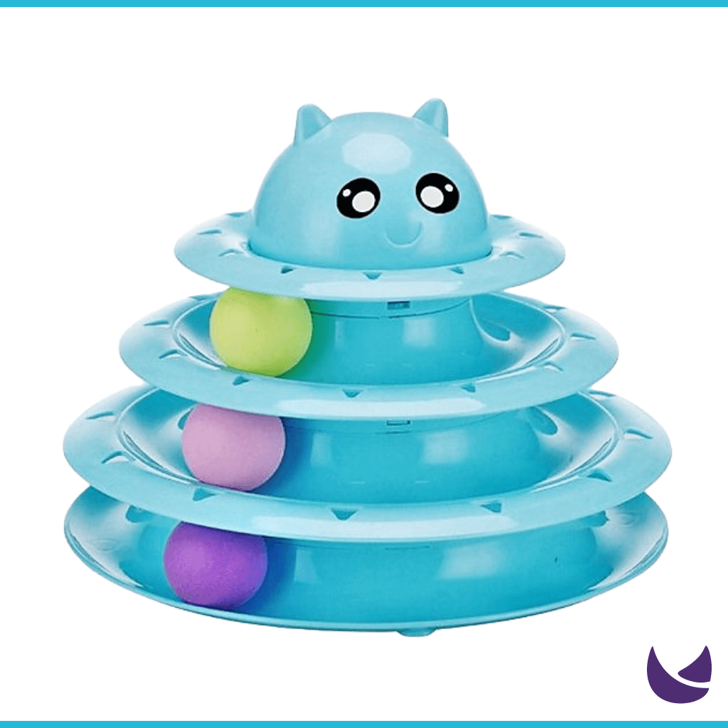 Cat Tower Toy | Three Layer Ball Track Roller