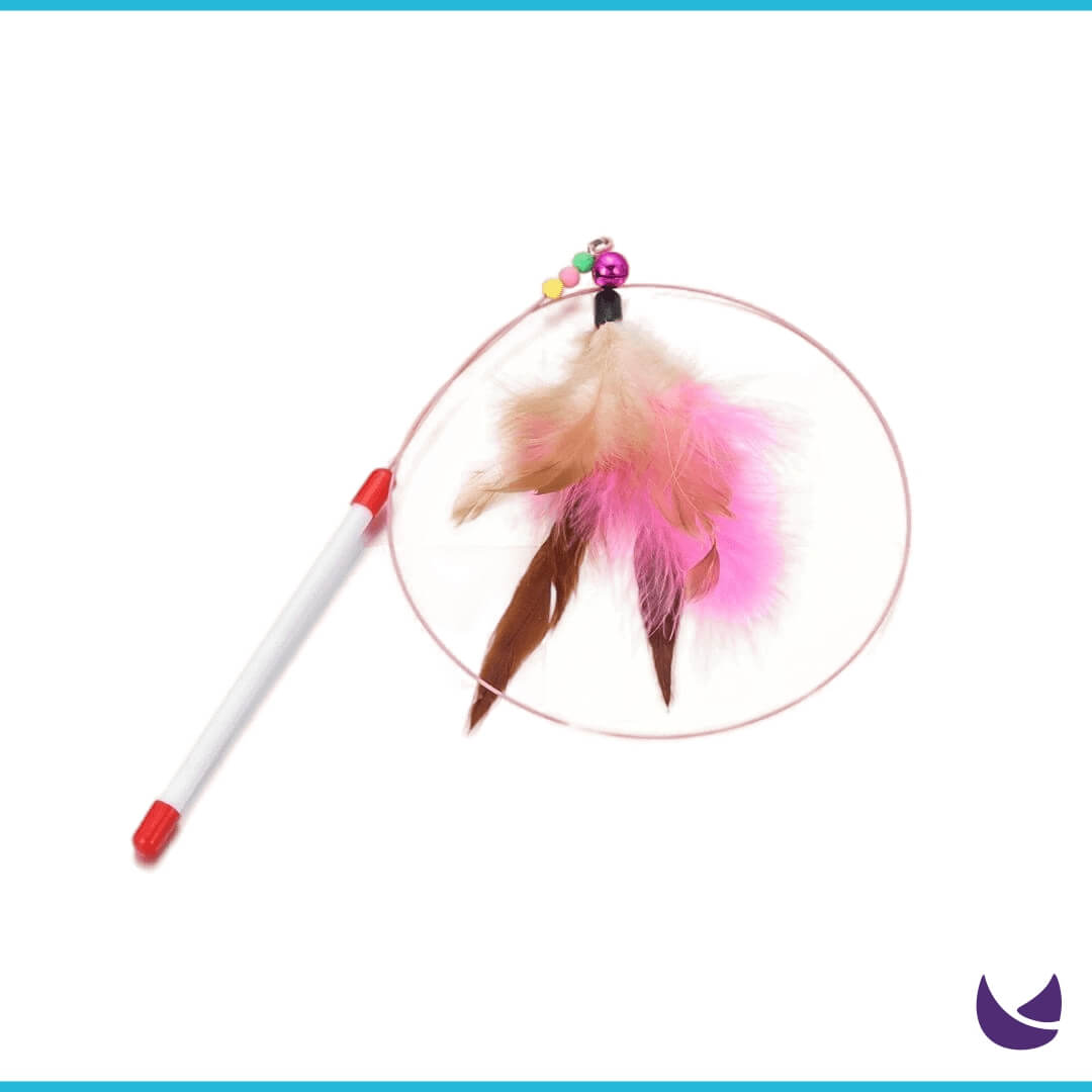 Wire Stick Wand Chaser Toy for Cats with Feather