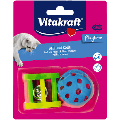 CAT TOY BALL & BARRELL
