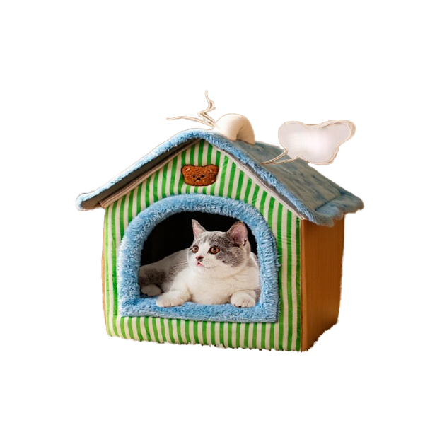 Cat House Bed (M: 40x35x38 CM - L: 45x40x45 CM)
