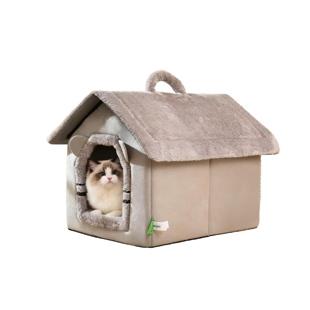 Cat House Bed (XL: 53x43x46 CM - Gray)