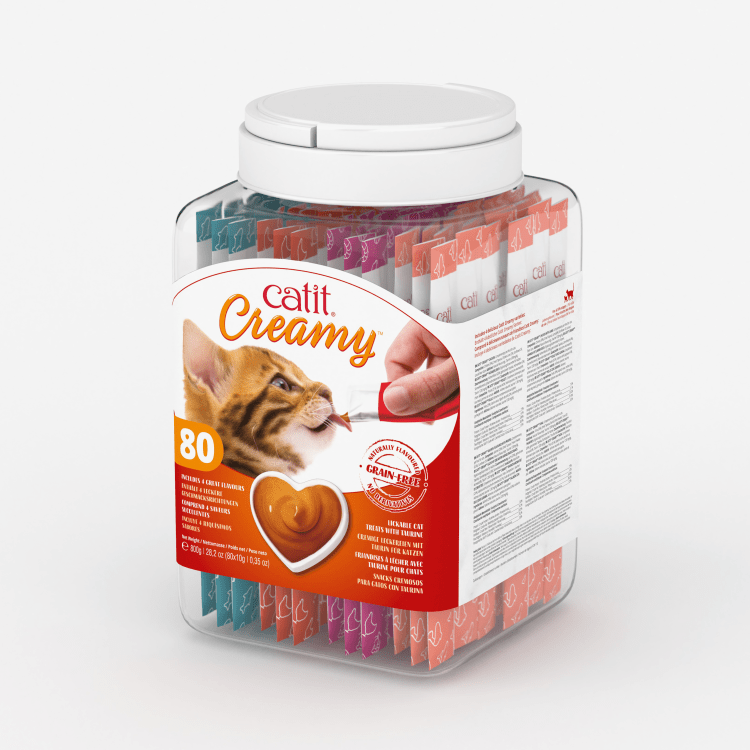 Catit Creamy Lickable Treats Gift Jar - 80x10g