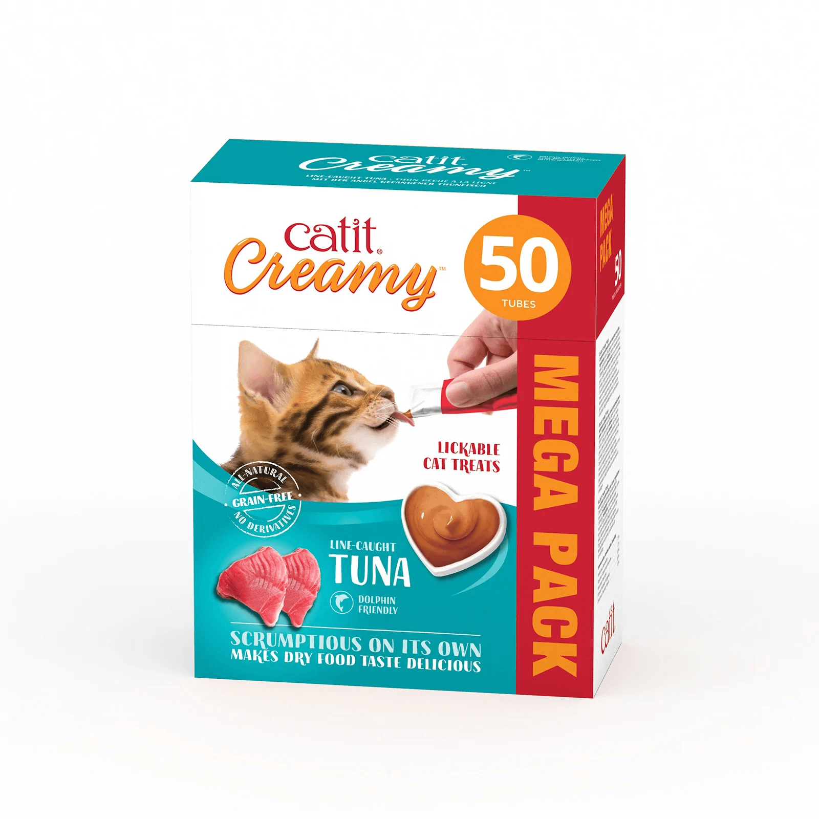 Catit Creamy Treats Mega Pack Tuna - 50 Tubes/box