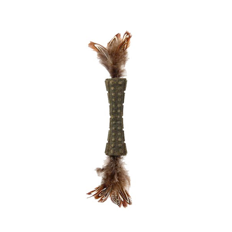 Gigwi - Catnip Johnny Sticks W/ Double Side Natural Feather Beige