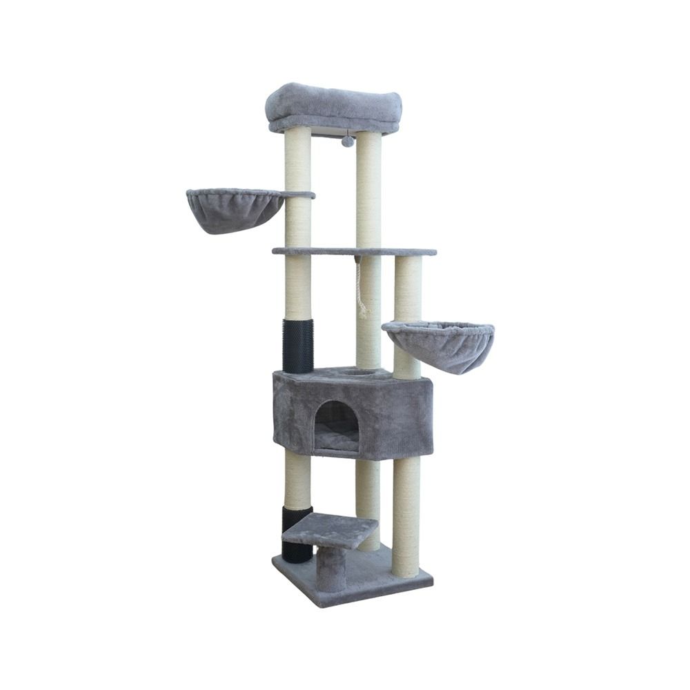 Catry Cat Tower with Scratcher - 50L x 50W x 200H cm