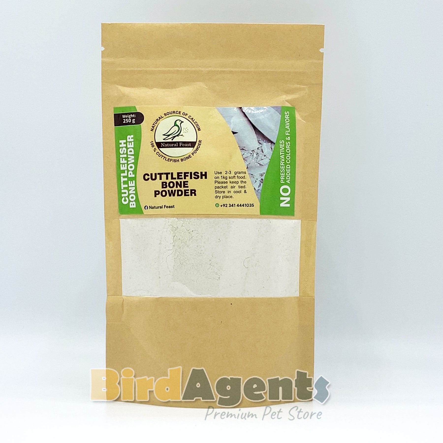 Cuttlefish Bone Powder – Calcium Supplement for Birds