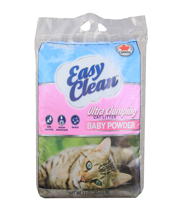 Easy Clean Baby Powder Ultra Clumping Cat Litter 15kg 15KG/NA