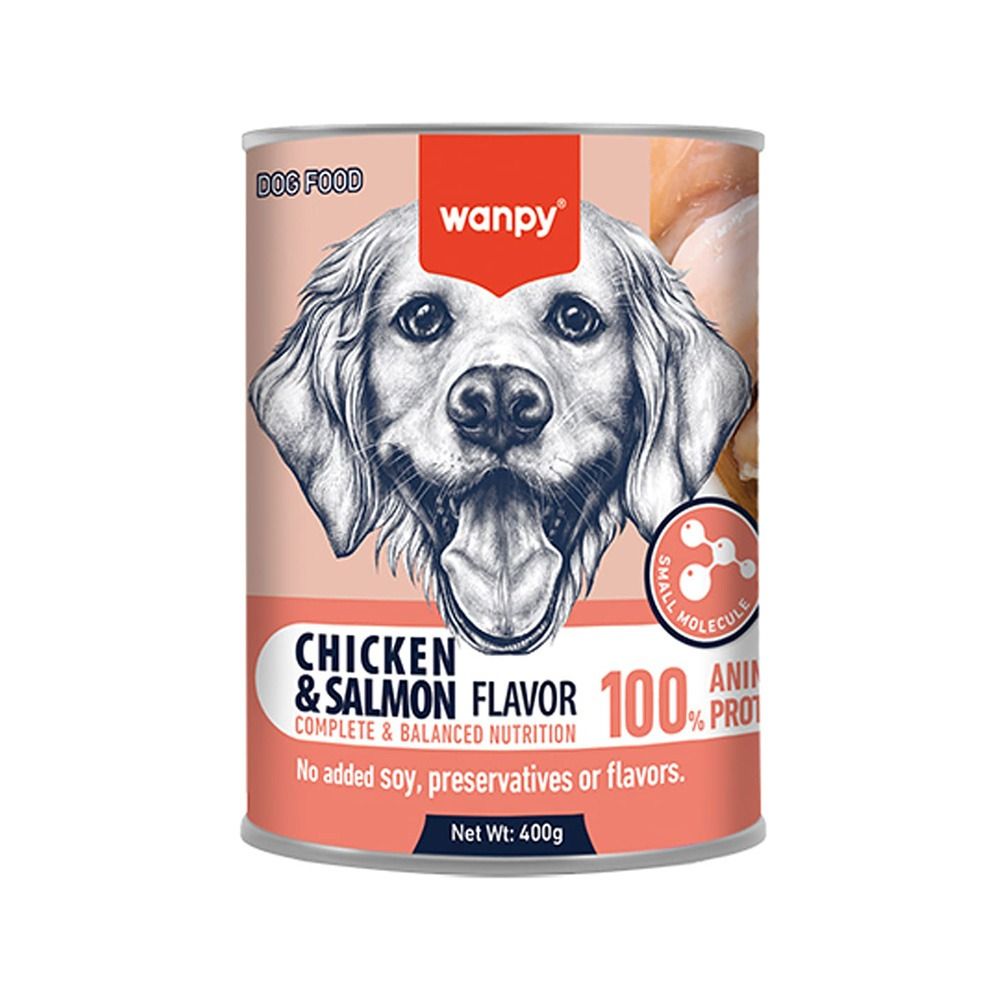 Wanpy Dog Complete Paste Chicken and Salmon Canned Dog Food - 400 g