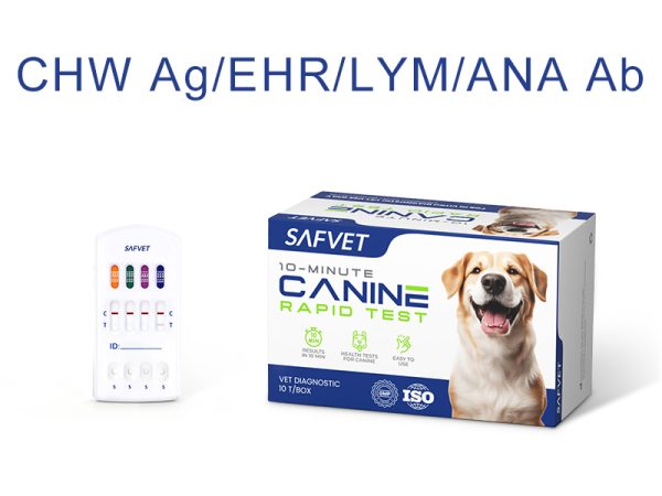 CHW Ag/EHR/LYM/ANA Ab 4 in 1 Combined Rapid Test for Dogs (10 Tests/Box)