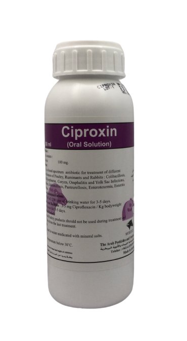 Ciproxin 10% 500ml the best antibacterial for poultry